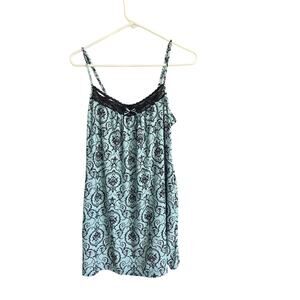 Apt. 9 Woman's Baby Blue with Black Design Lingerie size M